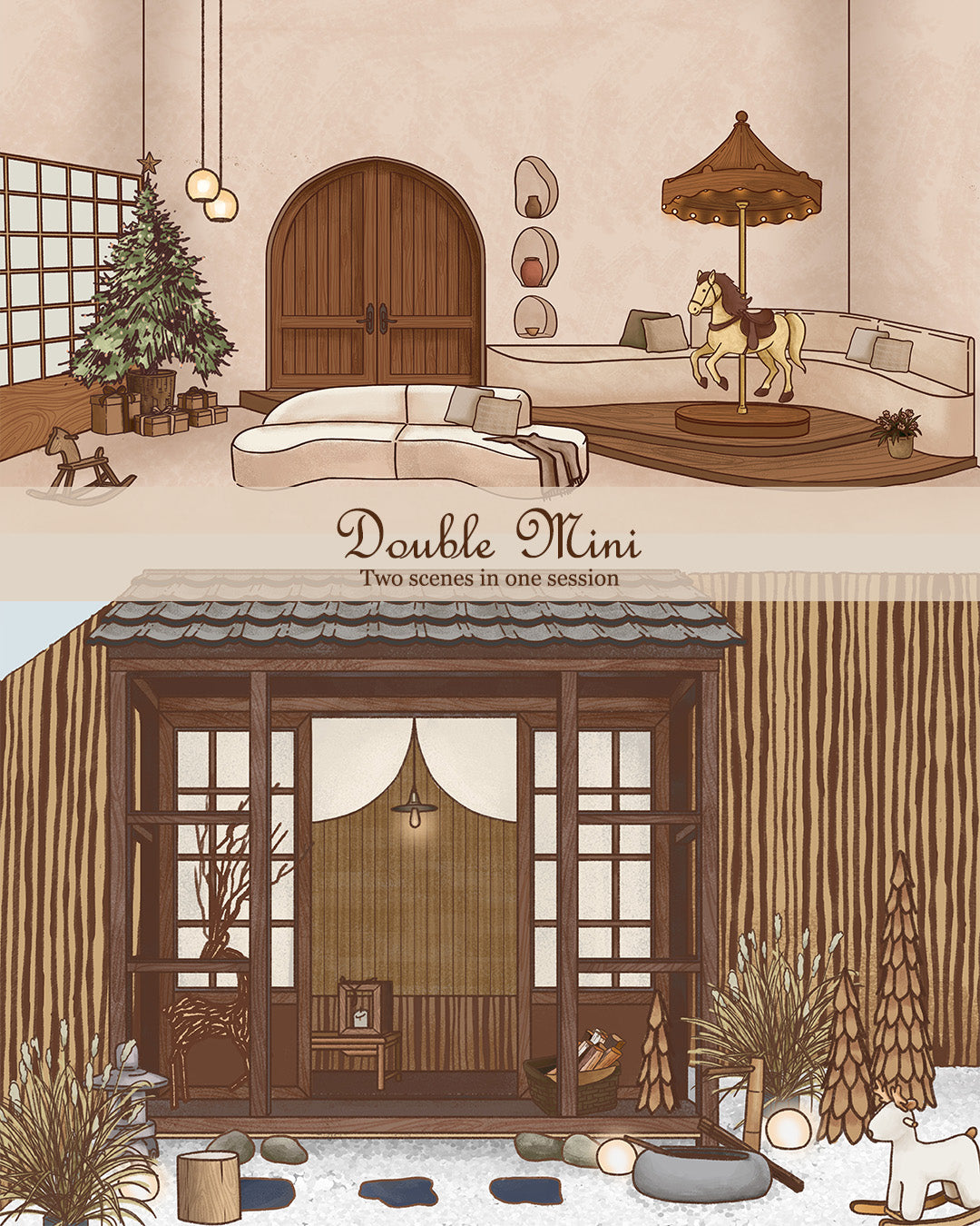 (Christmas Double Mini) Outdoor Pavilion + Main Scene(45mins) - FULL PAYMENT only
