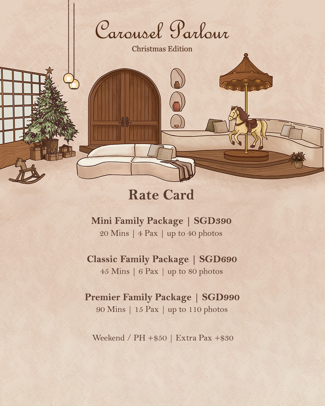 CAROUSEL PARLOUR Premier Family Package (90mins)