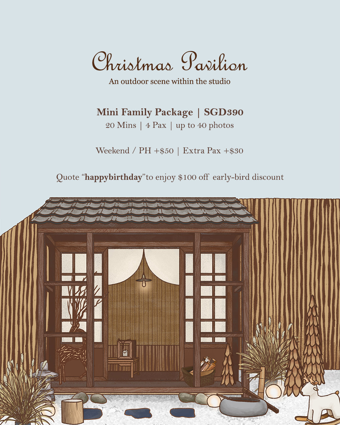 Christmas Pavilion Outdoor Mini (20mins) -FULL PAYMENT ONLY