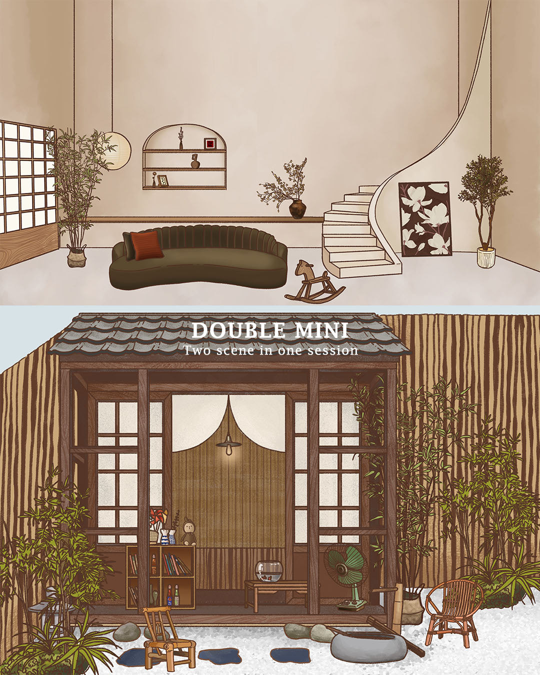 (Lunar Double Mini) Outdoor Pavilion + Main Scene(45mins)