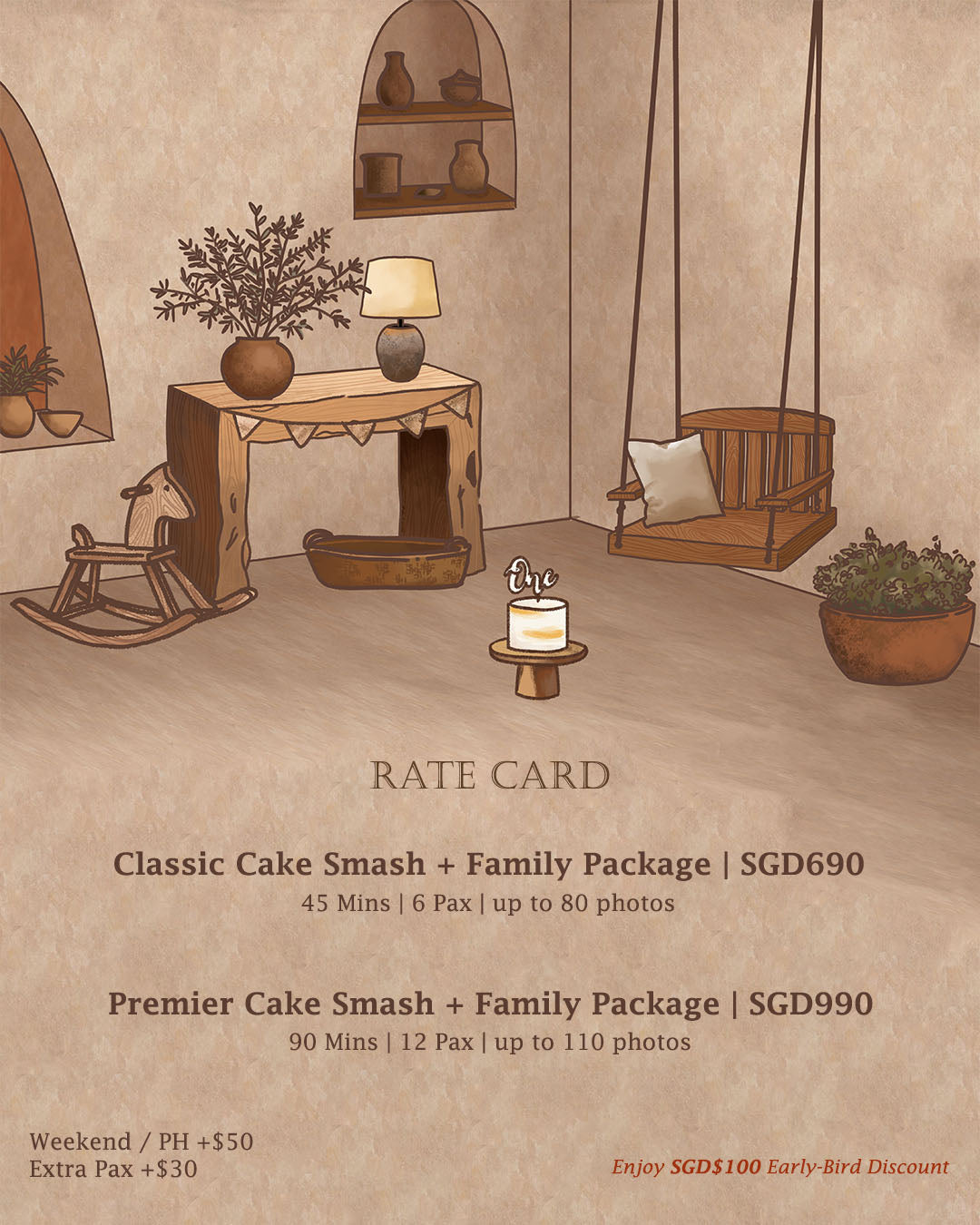 Terra Di Casa Baby Cake Smash + Family Package - FULL PAYMENT ONLY