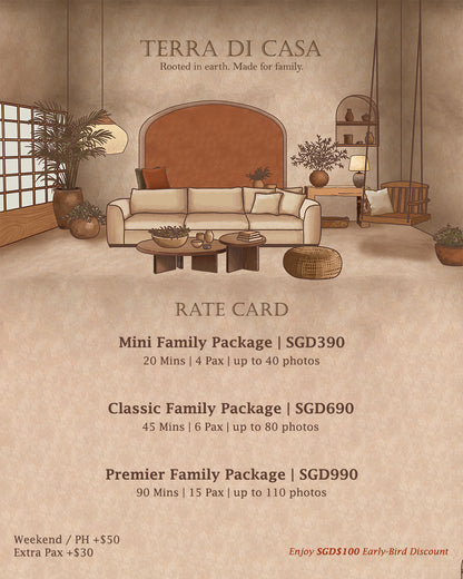 Terra Di Casa Classic Family Package (45mins) - FULL PAYMENT ONLY