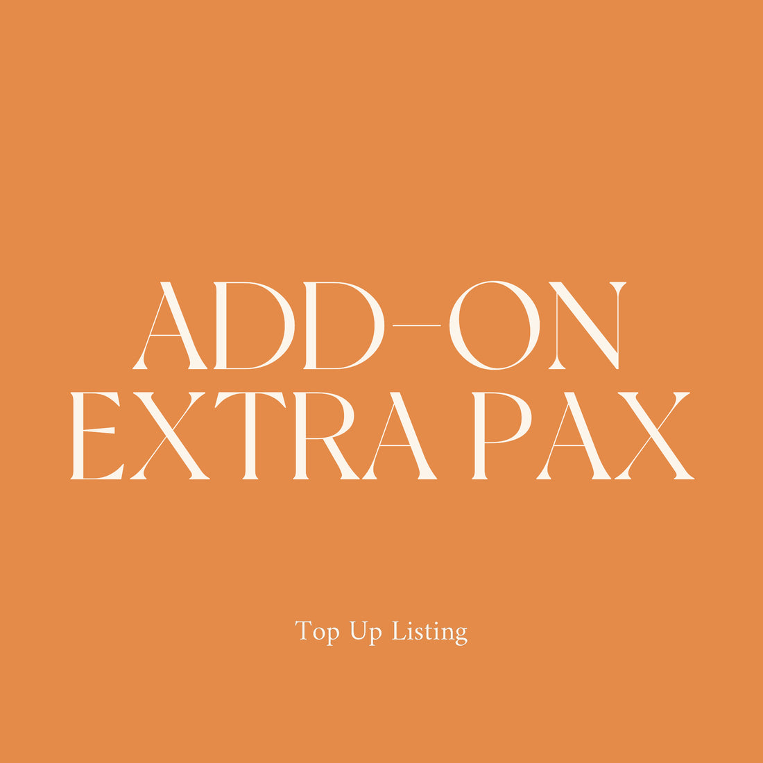 Extra Pax Top Up