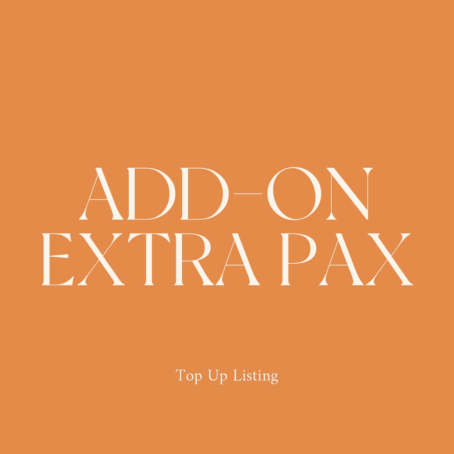 Extra Pax Top Up